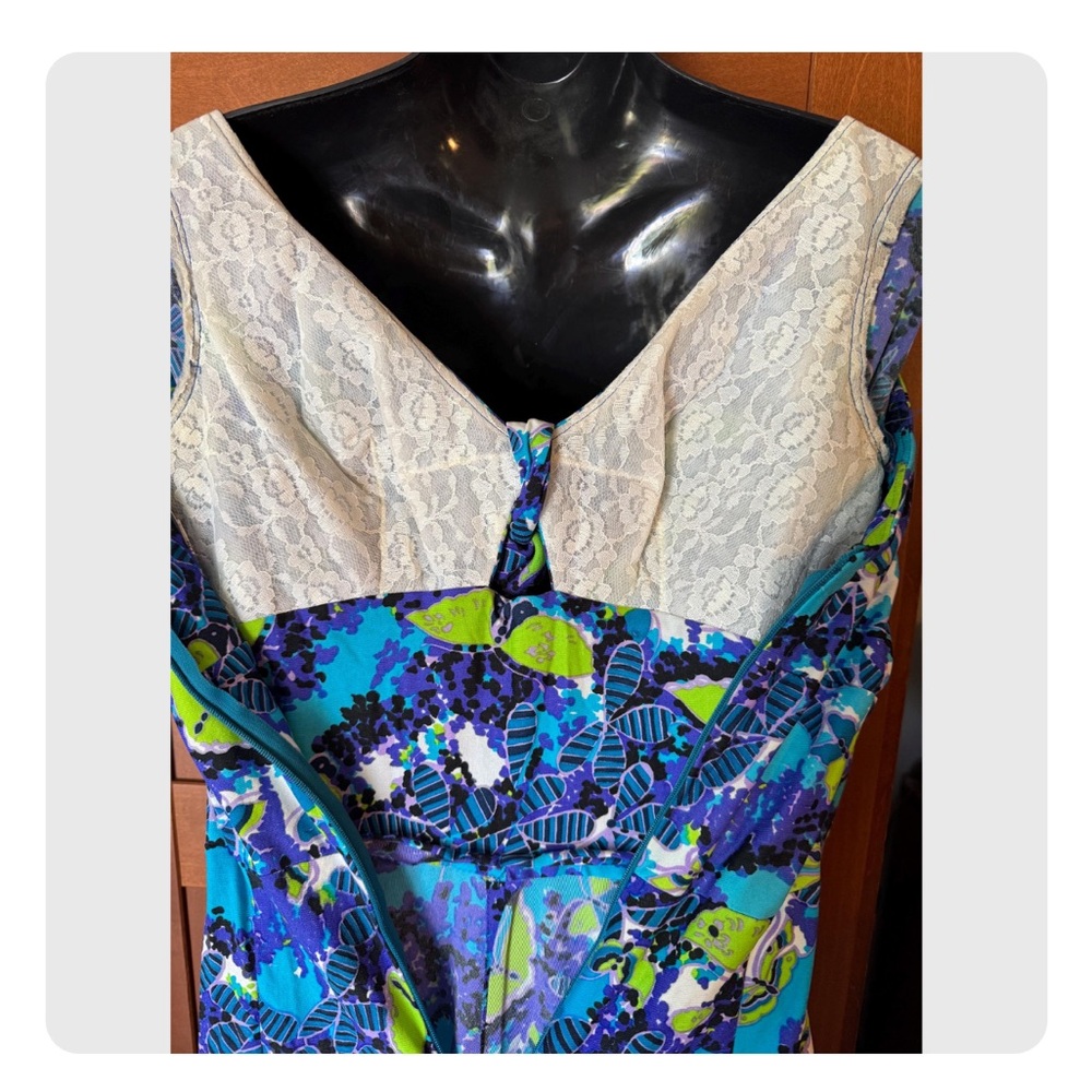 vintage butterfly maxi dress by Jack Hartley xs - Picture 6 of 8